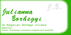 julianna borhegyi business card